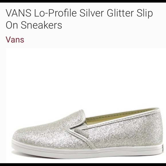 sparkly slip on vans